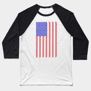 red, white, and houndstooth Baseball T-Shirt
